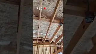 Open Cell Spray Foam Installed in Roofline | Attic Insulation Upgrade #insulation #sprayfoam