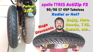 Apollo Actizip F2 90/90 17 49P Tubeless Bike Tyre for Bajaj Pulsar 220 Front Tyre Radial or not ?