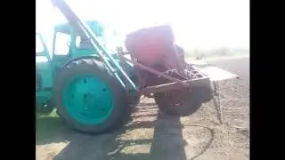 Т-40 АМ Самодельная кукурузная сеялка. Посев кукурузы 29.04.2018