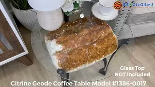 Citrine Geode Coffee Table Model # 1386-0017 by BrazilGems.com 🏷 FOR SALE 🛍🛒Shop Now