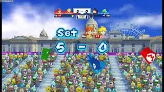 Mario & Sonic at London Olympic Wii - Peachy & Daisy vs N64 Team... Battle? part 2
