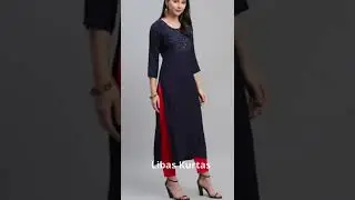 Libas Women Blue Embroidered Straight Kurta, Libas Kurtas