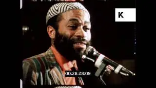 Ted Joans Live Jazz Poetry Performance, 1970s USA, 16mm