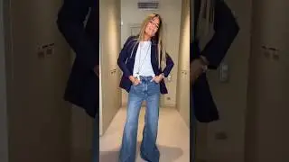Silueta Casual Chic: Jeans de Tiro Alto y Chaquetas de Corte Recto 👖🕶️ #fashiontrends #denimstyle