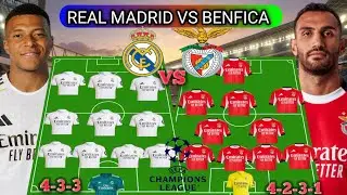 REAL MADRID VS BENFICA. HEAD TO HEAD PREDICTED LINEUPS UCL SEASON 2026.
