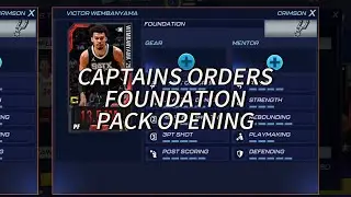 SPENDING 9K COINS FOR VICTOR WEMBANYAMA! CAPTAINS ORDERS FOUNDATION PACK OPENING IN NBA 2KMOBILE S8!