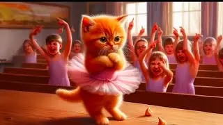 The bullied Sad Kitten who loved dancing becomes a Star #cat #aicat #ai #viral #catmemes #popular