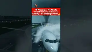 🌪️ Passenger Jet Aborts Takeoff as Tornado Crosses Runway &mdash; Real Cockpit Panic ⚠️