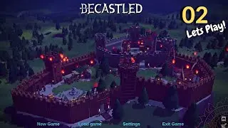 Becastled Gameplay Building up the walls! | RTS - Medieval wave defence | Lets Play! Episode 2