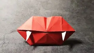 吸血鬼嘴巴牙齿折纸教程 万圣节手工 | Origami Vampire Mouth/Teeth Tutorial | Halloween DIY | 折り紙のハロウィーン 吸血鬼の口の折り方作り方