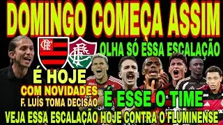 FLAMENGO: DOMINGO COMEÇA ASSIM! FILIPE LUÍS TOMA DECISÃO, OLHA SÓ ESSAS ESCALAÇÃO CONTRA FLUMINENSE 