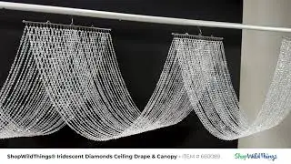 Iridescent Diamonds Ceiling Drape & Canopy &ndash; Transform Any Space Into a Sparkling Wonderland