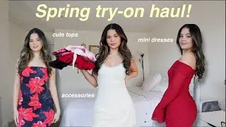 Spring Fashion Try-on Haul🌼 spring essentials, mini dresses, & spring break outfits