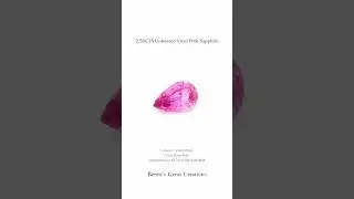 2.56CTS Unheated Vivid Pink Sapphire #youtubeshorts #sapphirestone