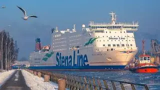 Pierwszy na świecie prom na metanol–Stena Germanica wpływa do Remontowej.Ale ruch w gdańskim porcie!
