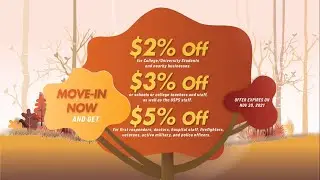 October & November Specials - Stonecreek Apartments