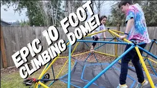 HAPFAN 10 FOOT CLIMBING DOME! Set up walkthrough and demo