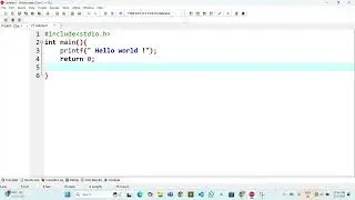 HELLO WORLD ! IN  C