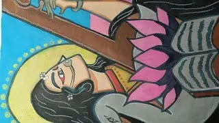 Sharde maa abstract painting tutorial for beginners