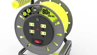 Masterplug 80ft professional cord reel