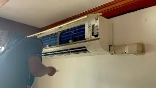 Aircon (AC service) & cleaning #airconditioner #service #diy