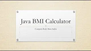 #Java #BMI and Body Shape #Calculator