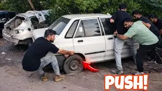 Extreme Car Tow: Pride With Broken Steering Wheel & Rust