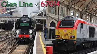 Merchant Navy Class 35028 Clan Line + 67014 Arrive and Depart London Victoria (08/04/22)