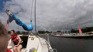 Time lapse returning to home marina.