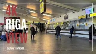 【4K】 Latvia Riga - Waiting Room in the Riga Bus Station