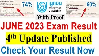{Breaking News} IGNOU JUNE 2023 Exam Result 4th Update Published (With Proof ) | Check Your Result