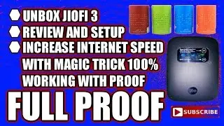 JIOFI 3 UNBOX, SETUP & INTERNET SPEED INCREASING TRICK 100% WORKING