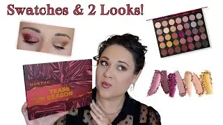 *NEW* Morphe 35TE Tease The Season Holiday Makeup Palette! Swatches & 2 Eye Looks! First Impression