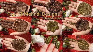 Very Easy Mehndi Hacks 😱 | How to make mehandi ka design trick | Top 11 Henna मेहंदी ट्रिक
