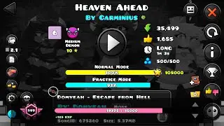 105K Stars | Heaven Ahead by Carminius 100% (Medium Demon)