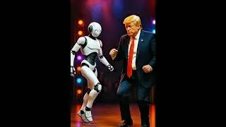 Trump vs Robot Dance Battle Gone Wrong  #funny #trump #shorts #dance #ai