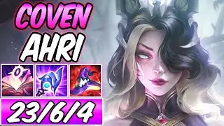 COVEN AHRI MID 1044 AP FULL ONE-SHOT S+ GAMEPLAY | Build & Runes | League of Legends