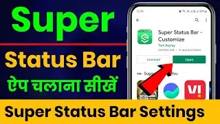 Super Status Bar - Gestures, Notifications & more !! Super Status Bar App Review !! New Apps