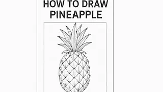 How To Draw Pineapple | Pineapple Kaise Banaye | Easy Step-by-Step Drawing Tutorial