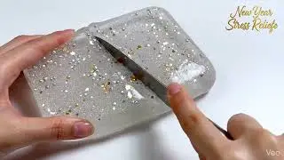 New Year Stress Relief ✨ ASMR #slimeasmr#slimecutting#perfectcut#clearslime#asmrshorts