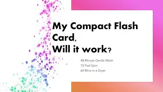 Will my Compact Flash Card work after being washed