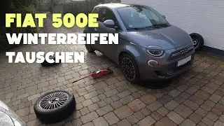 Fiat 500E - Winterreifen wechseln & Wagenheber