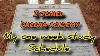 TNPSC Group 4 2026 study schedule|| my one week study plan || Dhrona academy batch student