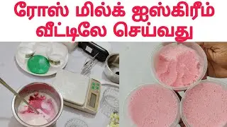 Rosemilk ice cream | Home made ice cream | Rosemilk recipe Tamil | ice cream making at home ideas