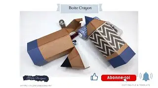 Boîte Crayon Fichier de découpe et PDF #cuttingFile #scrapbooking  #scrap