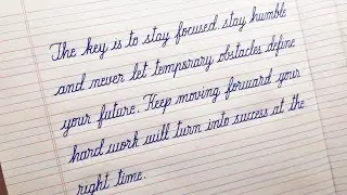 CURSIVE WRITING | Motivational Lines in cursive handwriting | Four lines note writing practice