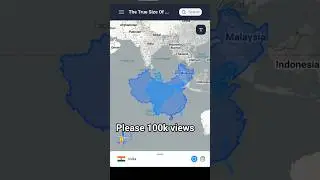 China 🇨🇳 vs India 🇮🇳 size comparison #geography #shorts #trueworldmaps