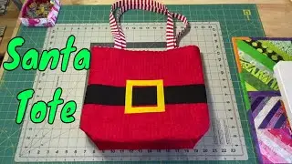 Santa Quilted Tote Bag Tutorial
