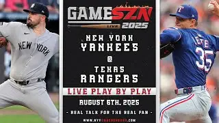 LIVE Yankees vs. Rangers Play-by-Play: RANGERS GO FOR THE SWEEP (08/06/25)