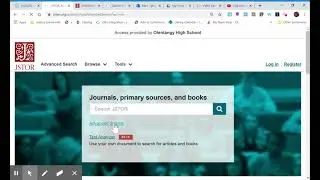 JSTOR Database: A basic overview of how to use JSTOR